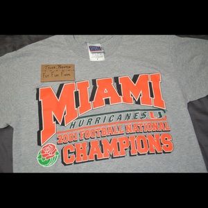 2001 Miami Hurricanes Champions Rose Bowl Shirt